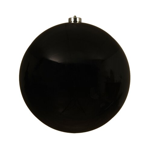 Decoris kerstbal kunststof Black D 20 cm