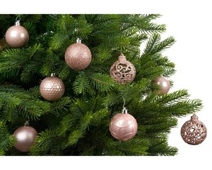 Decoris kerstbal kunststof blush pink 37 stuks - D 6 cm - afbeelding 3