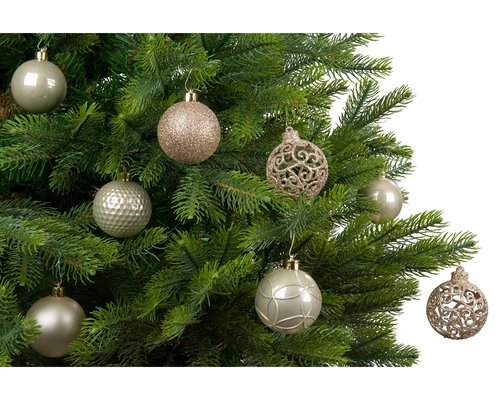 Decoris kerstbal kunststof pearl 37 stuks - D 6 cm - afbeelding 3