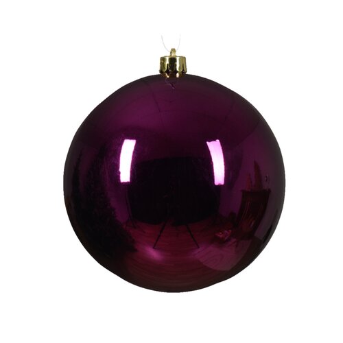 Decoris kerstbal kunststof violet D 20 cm