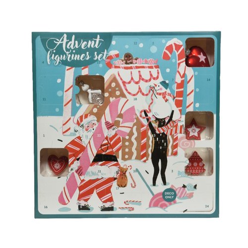 Decoris Kerstboom ornamenten glas adventskalender