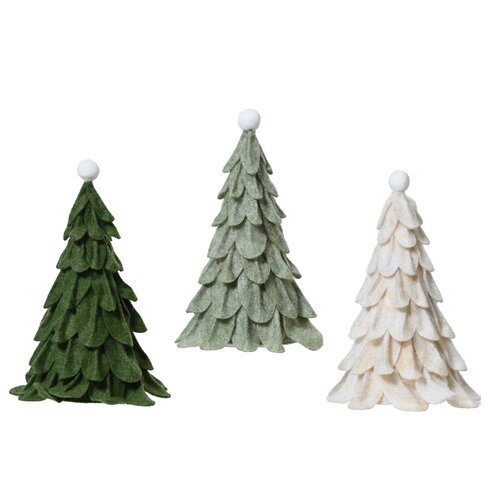 Decoris kerstboom vilt assortie - L 18 x B 18 x H 24 cm