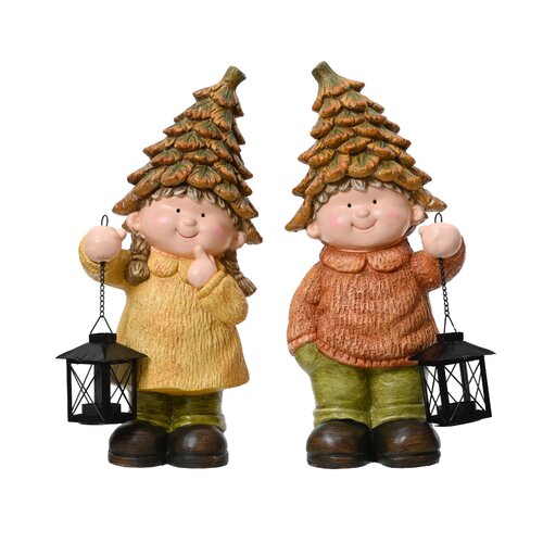 Decoris kerstfiguur assortie - L 19,6 x B 17,8 x H 43,2 cm