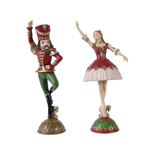 Decoris kerstfiguur assortie - L 5,3 x B 6,5 x H 20,7 cm