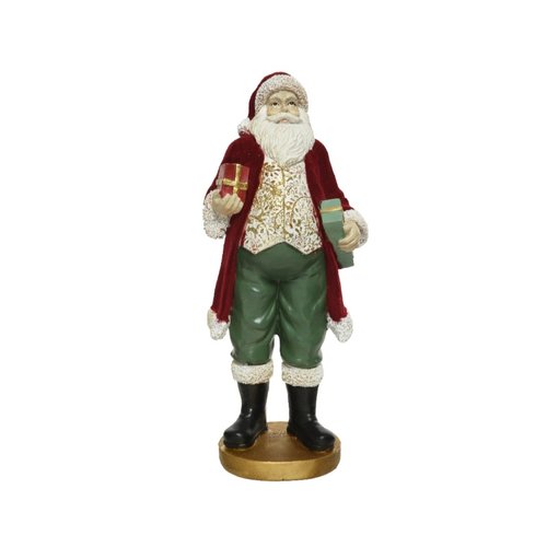 Decoris Kerstman polyresin santa