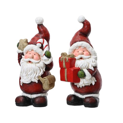 Decoris kerstman rood/kleur(en) - L 19,9 x B 20,8 x H 42,9 cm