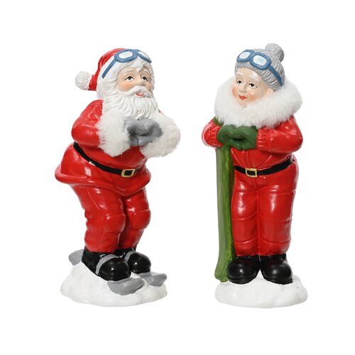 Decoris kerstman rood/kleur(en) - L 8,5 x B 7,5 x H 20 cm