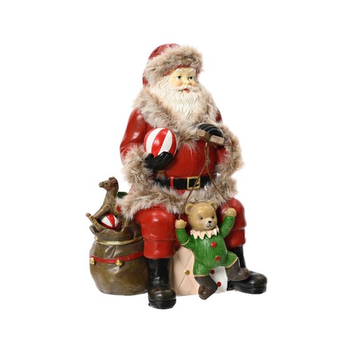 Decoris kerstman rood/kleur(en) - L 9,7 x B 13 x H 19 cm