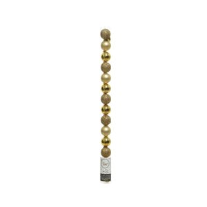 Decoris Kunststof Kerstballen Tube 10 stuks - Licht Goud - afbeelding 1