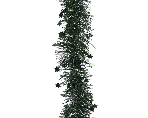 Decoris lametta guirlande stars Pine green 2.7 m