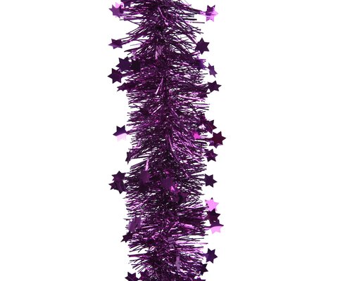 Decoris lametta guirlande stars Violet 2.7 m