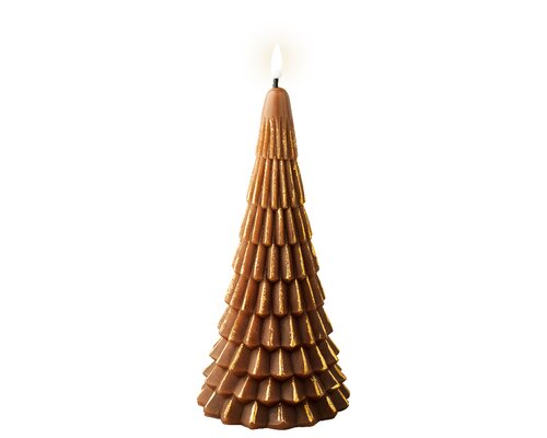 Decoris LED kaars kerstboom wax 25,1 cm