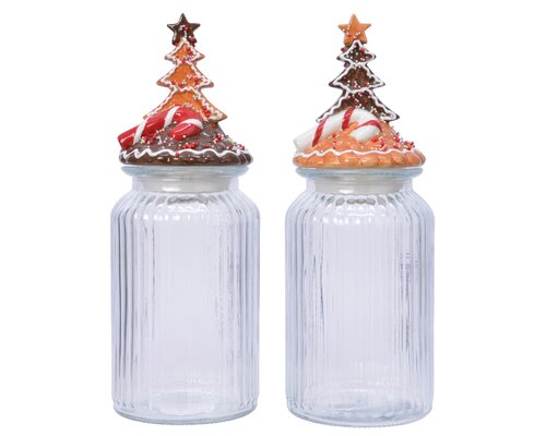 Decoris opbergpot glas cookie tree 28 cm