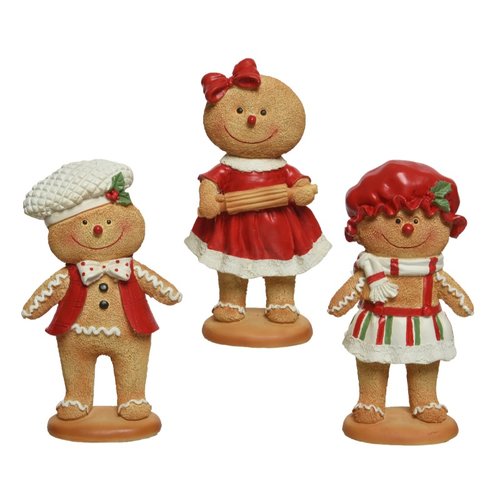 Decoris Peperkoek polyresin gingerbread 3ass