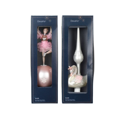 Decoris Piek glas  wit/kleur(en) - L 9,9 x B 5,7 x H 29 cm