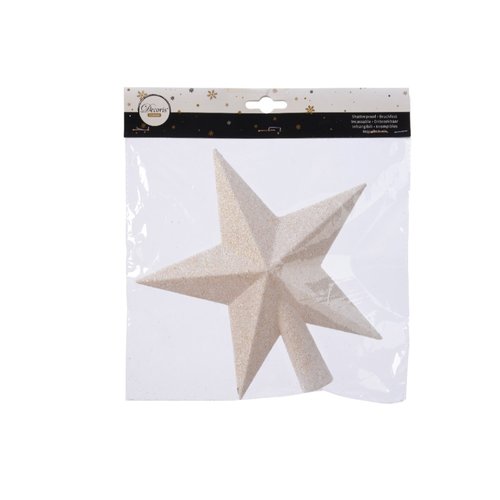 Decoris Piek Ster 19 x 19 x 4,2 cm - Wolwit