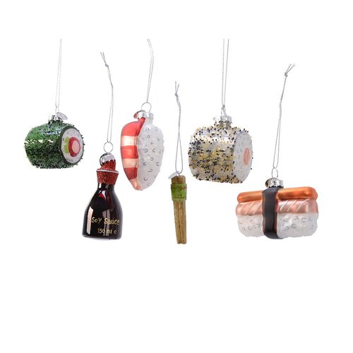 Decoris sushi hanger glas multi - L 3,3 x B 6,5 x H 4,7 cm