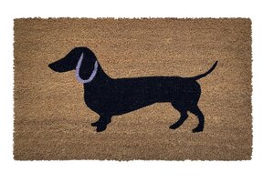Deurmat kokos "teckel" 45x75cm