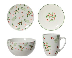 Dinerset wit/kleur(en) - H 27,5 cm x L 27 cm