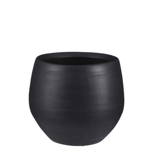 Douro pot rond zwart mat - h25xd29cm