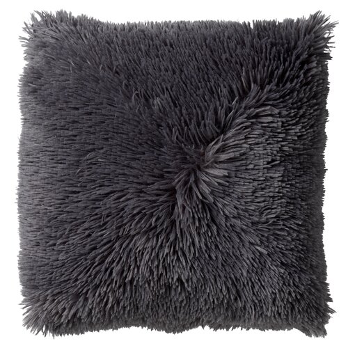 Dutch Decor sierkussen Fluffy Charcoal Gray - B 45 x H 45 cm - afbeelding 1