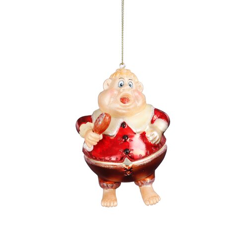 Efteling Ornament Holle Bolle Gijs glas rood - 8 x 7 x 12,5 cm