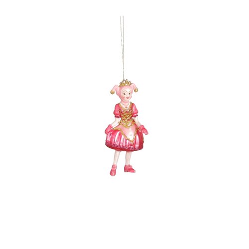 Efteling Ornament Pardijn glas roze - 5 x 4 x 12,5 cm