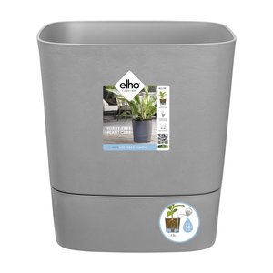 Elho Bloempot Greensense Aqua Care vierkant 30cm grijs - afbeelding 1