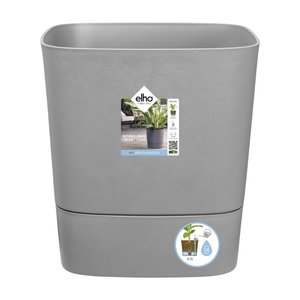 Elho Bloempot Greensense Aqua Care vierkant 38cm grijs - afbeelding 1