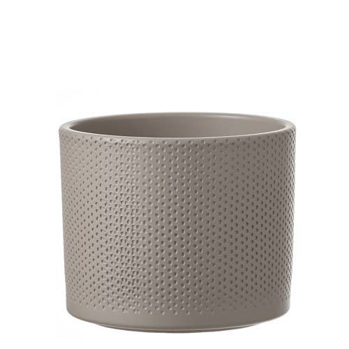 Era pot rond taupe relief - h14,5xd17,5cm