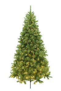 Everest kunstkerstboom verlicht - H 400 x D 160 cm - afbeelding 1