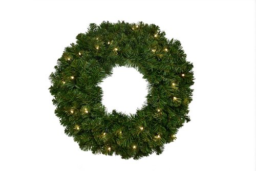 Evergreen Colorado spruce LED Krans - H 60 x D 60 cm