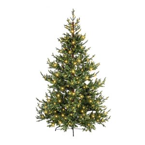 Evergreen Makalu LED kunstkerstboom groen - H 210 x D 140 cm - afbeelding 1