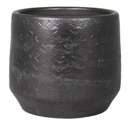 Floran Pot noor d32/34 h32cm industrieel zwart