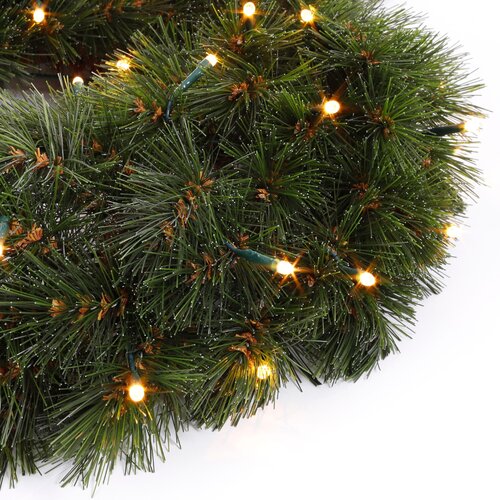 Triumph Forest Frosted krans LED groen - D 90 cm - afbeelding 2