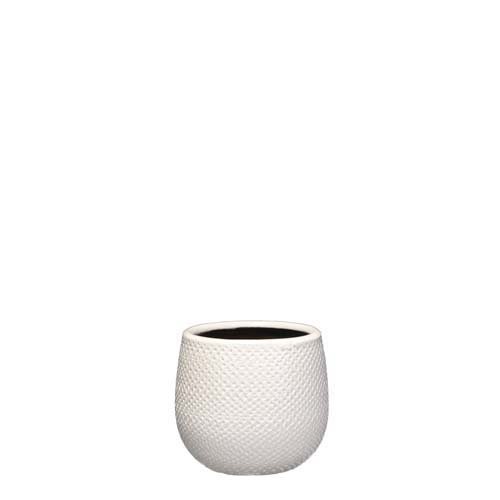 Gabriel pot rond wit - h12xd14cm