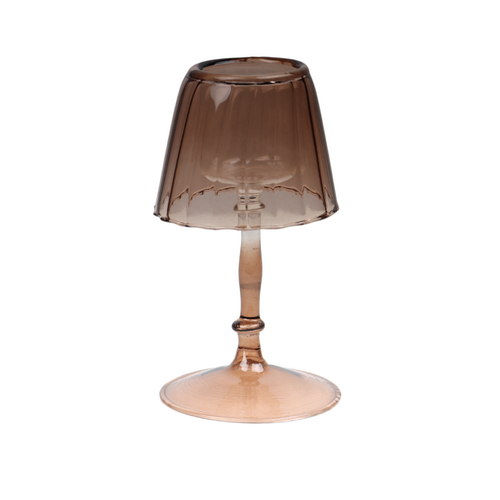 Glazen lamp bruin - D 8 x H 16 cm - afbeelding 1