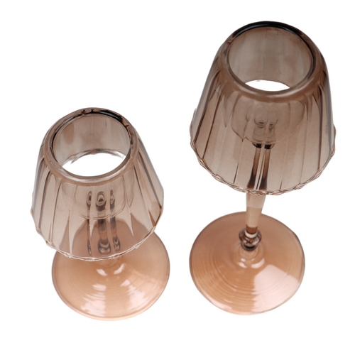 Glazen lamp bruin - D 8 x H 16 cm - afbeelding 3