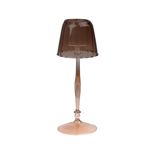 Glazen lamp bruin - D 9 x H 23 cm - afbeelding 1