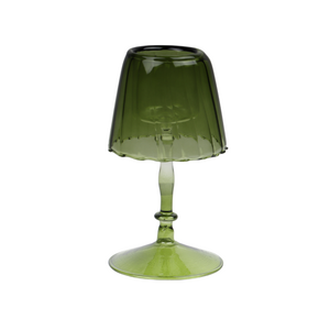 Glazen lamp groen - D 8 x H 16 cm - afbeelding 1