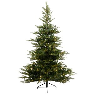 Everlands Grandis Fir LED kunstkerstboom groen - H 180 x D 132 cm - afbeelding 1