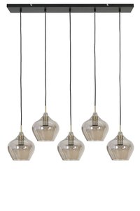 Hanglamp RAKEL Antiek brons/Smoke - 104 x 20 x 120 cm