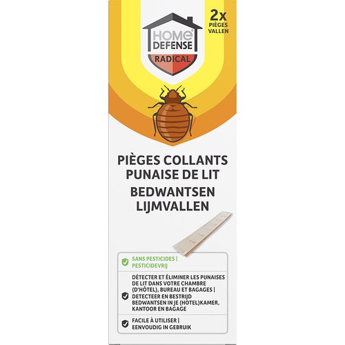 HOME DEFENSE® Bedwantsen Lijmvallen 2 stuks - afbeelding 1