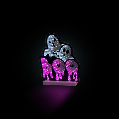 Infinity light ghosts "Boo" roze - H 30cm