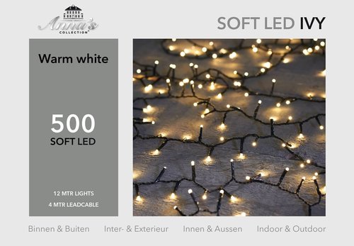 Anna's Collection SOFT LED IVY warm wit 500L - 12m