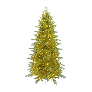 Janga kunstkerstboom premium groen verlicht - H 180 x D 125 cm - afbeelding 1