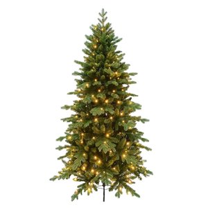 Evergreen Janga SLIM LED kunstkerstboom groen - H 150 x D 102 cm - afbeelding 1