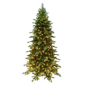 Evergreen Janga SLIM LED kunstkerstboom groen - H 240 x D 133 cm - afbeelding 1