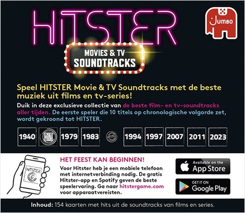 Hitster uitbreidingsset Movies & TV Soundtracks partyspel - afbeelding 3