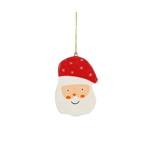 Kerstboom ornament kerstman rood - L 11,5 x B 8 x H 1 cm